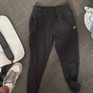Gymshark Black Joggers with White Logo